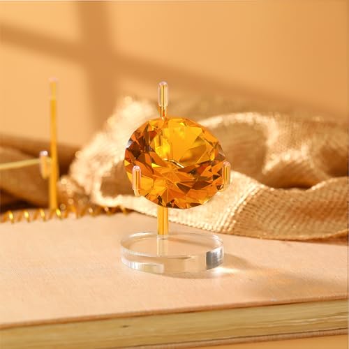 Suzile 4 Pcs Adjustable Metal Arm Display Stand Easel with Acrylic Base Rock Display Easel Holder Acrylic Crystal Clear Plate Stand for Geodes Mineral Agate(Gold,2 x 2 x 3.5 Inch) - color: Gold, size: 2 x 2 x 3.5 Inch