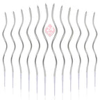 PHD CAKE 24-Count Silver Spiral Long Thin Birthday Candles, Cake Candles, Birthday Parties, Wedding Decorations, Party Candles - color: Silver