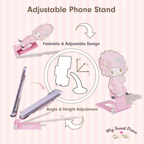 Sonix x Sanrio Character Phone Stand | Adjustable Cell Phone Holder, Desk Stand, Dock | My Sweet Piano - color: My Sweet Piano