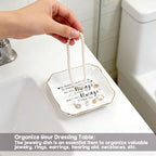 Long Distance Friendship Gifts for Women, Wherever We Go Ceramic Jewelry Dish, Trinket Jewelry Tray for Best Friend, Birthday, Christmas, Farewell, Thank You Gifts for Bestie, Sister - ASC - color: Long distance friendship