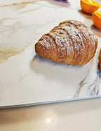 Multi-Purpose Pastry Marble Design Stone Tray Cutting Board Slab 16” x 12” With Non-Slip Feet,Stone Cheese Pastry Board, Serving Tray, Heat Resistant, Easy To Clean(G12, 16 * 12) - color: G12