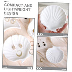Shell-shaped Jewelry Tray White Trinket Dish Key Holder Aesthetic Jewelry Organizer for Vanity and Entryway Table