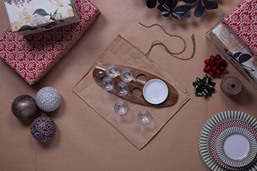 LEGACY - a Picnic Time brand - Cantinero Shot Glass Set with Tray - Tequilla Shot Glasses - Cocktail Serving Tray, (Acacia Wood)
