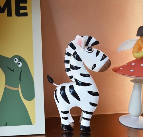 GIFTME 5 Metal Zebra Figurine Garden Outdoor Sculptures Decor,Cartoon Zebra Statues Home Decor for Women,Family - style: Zebra