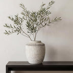 Ceramic Flower Vase, Rustic Farmhouse Terracotta Vase for Home Decor, Aesthetic Decorative Pottery Vases for Table Centerpiece, Living Room, Bookshelf, Bedroom, Kitchen, 7.28" (Small) - size: Small