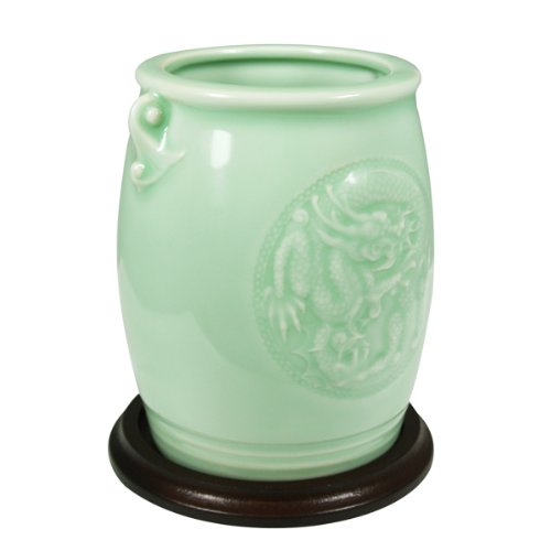 Wrapables Gifts & Décor 4.5 Inch Chinese Dragon & Phoenix Ceramic Vase