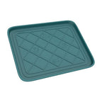 All Weather Boot Tray - Small Water Resistant Plastic Utility Shoe Mat for Indoor and Outdoor Use in All Seasons by Stalwart (Teal) - color: Teal