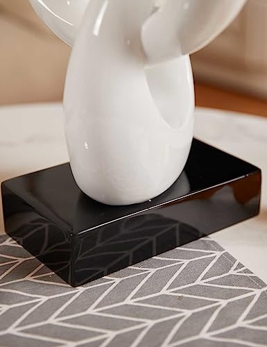 Sculpture Music Note Decor Modern Statue Gifts Treble Clef Figurine Polyresin Arts White 23 inch - color: White