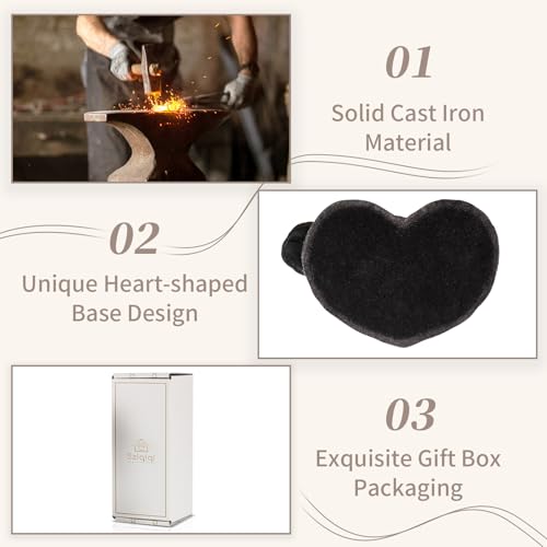 Sziqiqi Anniversary Wedding Gift for Couple: Iron Gifts for 6th Anniversary for Her Him Women - Cast Iron Couple Sculpture Present for Wedding Day Engagement Christmas Bithday Valentines - style: Couple Kiss