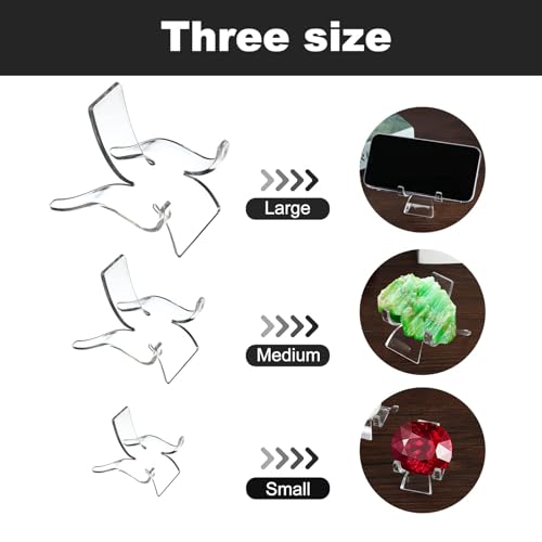 24 PCS Rock Display Stand - Small Rock & Crystal Holder Easels for Displaying Minerals, Geodes, or Other Items at Weddings, Home, Decoration, Birthdays & Tables - size: Small