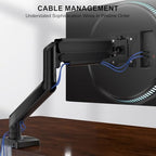 WALI Single Monitor Mount for 13-34 inch Screens, Adjustable Single Monitors Arm, Regular Screen up to 32 inch, 26.4lbs, Computer Monitor Stand for Desk, VESA 75/100mm (GSMP001N), Black - size: 13"-34", style: Single Arm