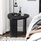 Oakrain Black End Tables, Wood Sofa Bed Side Table, Modern Nightstand for Bedroom, Small Coffee Table for Living Room - color: Black-triangle Shape