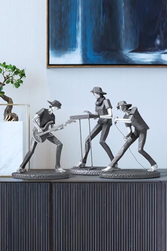 HAUCOZE Musician Statue Music Figurine Gift Home Decor Table Centerpiece Sculpture for Piano Studio Bedroom Polyresin 10 Inch