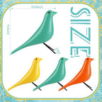 AceOrbit 3 Pcs Mid Century Modern Decor Medieval Table Decor Large Ceramic Birds Orange Blue and Yellow Ceramic Birds for Home Office Table Desktop Bookshelf Mantelpiece Shelf Centerpiece - style: Retro Style