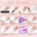 MIZHSE 3D Nail Art Gel Sculpting Gel, Solid Nail Builder Gels 2.1 oz 60g Nude Builder Hard Gels for Nails Non-Sticky for Extensions with 24pcs Dual Forms and Silicone Pen Nails Art Manicure Set - color: Nude