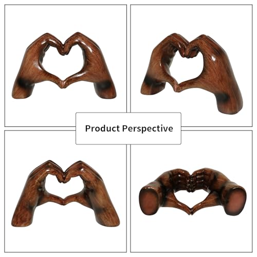 Heart Hands Sculpture Aesthetic Decor, Love Hands Heart Statue Decoration for Living Room Table Office Bedroom Bookshelf, Unique Birthday Idea for Girls Sisters Girlfriend Mom Teacher