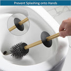 BVL Toilet Brush and Hoder Set Brushed Gold Freestanding for Bathroom - color: Brushed Gold