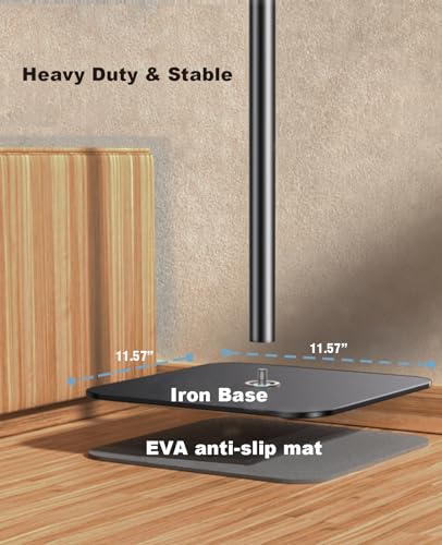 Projector Stand Adjustable Height 41" to 63" Projector Floor Stand with Tray Projector Shelf Stand for Presentations, Home Movie, Studio, Office