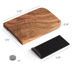 TILISMA Wooden Bookends for Shelves | Walnut Book Stopper for Bookshelves | Modern Wood Bookends for Shelf | Small Book Ends to Hold Firmly | Unique Transportable Separator for Bookshelves (Single) - size: Single