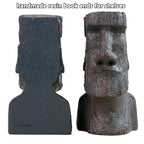 jinhuoba Decorative Bookends Easter Island Book Ends, Modern Book Holder Ends for Shelves, Novelty Heavy Duty Book Ends for Office Home Desk Bookshelf, 6.3" L x 6.7" H x 3.5" W, Resin