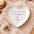 LullabyMall Luxury Custom Nurse Ring Dish, Personalized New Nurse Gift for Women, Nursing Medical School Graduation Gift, RN Gifts, Nurse Appreciation Gift 5 - color: Heart