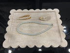 Elegant Marble Vanity Tray, Natural Luxury Travertine Decorative Countertop Organizer for Bathroom, Kitchen & Dresser - Holds Keys, Coffee, Perfume, Jewelry & Makeup