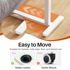Overbed Bedside Table with Wheels,Tiltable Hospital Bed Table, Pneumatic Adjustable Overbed Table, Rolling Laptop Desk, Mobile Standing Desk for Bed, Couch, or Hospital Use - color: White