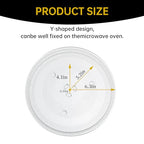 12.5" Microwave Glass Turntable Plate, 12.5" / 31.8cm Microwave Tray Replacement Glass Plate, Glass Tray Replacement for LG, GE, Samsung，Magic Chef, Hotpoint, Panasonic, Kenmore, etc - size: 12.5"