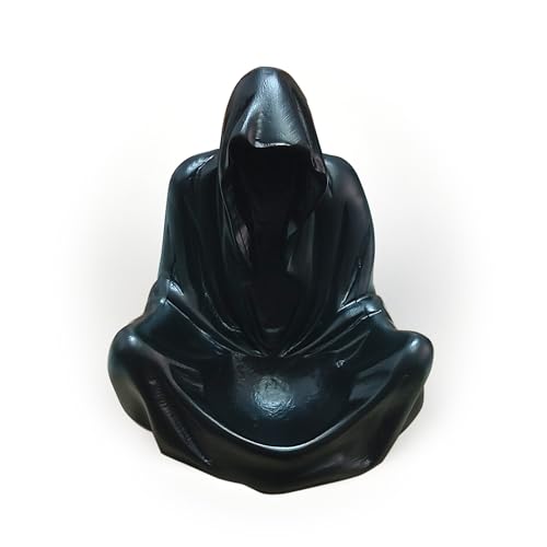 Black Goth Wizard Crystal Ball Stand Sphere Display, Natural Healing Feng Shui Glass Orb Holder Base Statue Decoration, for 30mm-50mm Sphere - style: Black Goth Wizard
