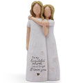 Mom Birthday Gifts from Daughter, Birthday Gift for Mom from Daughter, Valentines Day Gifts for Moms, Sculpted Hand-Painted Figurine - color: White