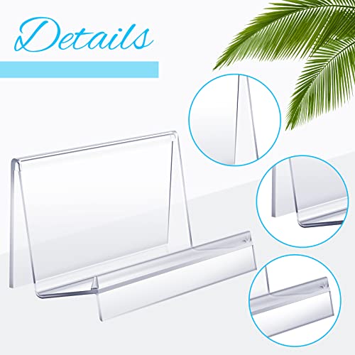 Qunclay 2 Pcs Purse Display Stand Clear Acrylic Wallet Display Stand Purse Holder Handbag Organizer for Bag Phone Cards Store