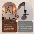 Metal Wall Candle Sconce Holder Set of 4 Wall Mount Candle Holder Pillar Holder Black Modern Wall Candle Sconces Hanging for Living Room Farmhouse Fireplace Wedding - color: Black, size: 4PC