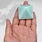 Amazing Gemstone Amazonite Pyramid Crystal Healing Stones - 2" Great Pyramid Figurine of Natural Stone Pyramid for Meditation, Reiki, Chakra Balancing and Crystal Pyramids Grid - color: Amazonite
