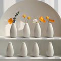 Modern Small Flower Vases 8 Pack - Ceramic, White - color: 8 Pack White - Style 11