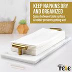Guest Towel Holder Tray for Bathroom - White Marble-Tray - Napkin Holder for-Bathroom - Paper Hand Towel Holder. - color: White