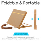 MEEDEN A3 Wooden Tabletop Easel for Painting, 5-Position Adjustable Drawing & Sketching Board with Shoulder Strap, Portable Beechwood Desktop Art Easel Stand for Adults, Artists, Beginners & Student - size: A3（18 1/2 L * 14 1/4W）
