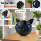 Luxury Black Cat Sculpture Resin Mini Cat Ornament - Elegant Home or Office Decor