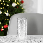 WGVI Hurricane Candle Holder Sleeve, W: 3", Ht: 6", Silver Speckled Glass Cylinder Open Both Ends, Chimney Tube Shade, 1 Piece - size: 3x6"H