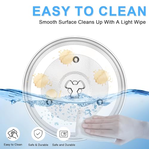 SDTC Tech 10.6" Microwave Glass Plate, Turntable Plate Glass Tray Replacement Compatible with GE, Panasonic, Toshiba, Galanz, Farberware