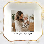 Noni Personalized Mom Photo Jewelry Dish, Custom Ceramic Trinket Tray for Grandma, Birthday Ring Dish Gift, Moms Day Gift from Daughter, Love You Mama Present 2 - color: Style2
