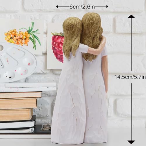 Mom Birthday Gifts from Daughter, Birthday Gift for Mom from Daughter, Valentines Day Gifts for Moms, Sculpted Hand-Painted Figurine - color: White