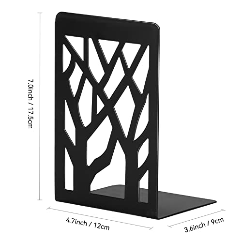 Book Ends, Bookends, Bookends for Shelves, Bookend, Book Ends for Heavy Books, Black Metal Book Shelf Holder Home Decorative, Book Stoppers for Shelves 3 Pair - size: Black-3 Pair