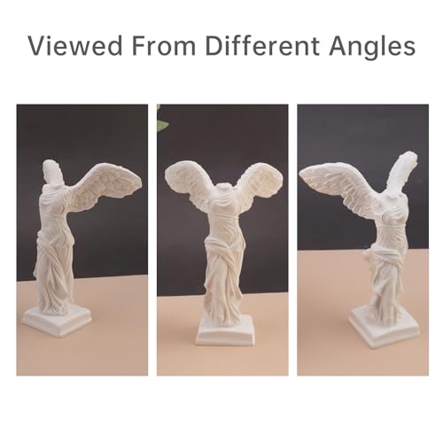 5 Inch Winged Victory of samothrace Statue, Resin White Art Greek & Roman Mythology Classical Goddess Winged Victory Sculpture for Home Decor,Goddess of Victory Samothrace Statue - style: Samothrace Statue