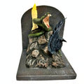 The Bradford Exchange Harry Potter The Journey to Hogworts Bookend Collection Issue #4: Ravenclaw and Slytherin Illuminated Sculptural and Meticulously Hand-Crafted 6.25-inches