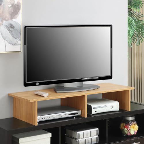 Convenience Concepts Designs2Go TV/Monitor Riser for TVs up to 46 Inches, Light Oak - color: Light Oak, size: Large
