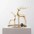 Statue Decorations Modern Luxury Copper Deer Ornament Living Room Coffee Table Entrance Hotel Soft Decorations Home Decor Object, WANGJIANJUN2023