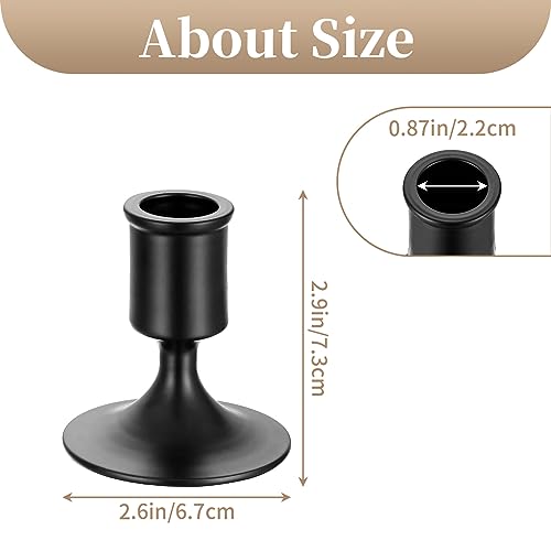 Sziqiqi Candlestick Candle Holders Black - Decorative Candle Holders for Candlesticks Taper Candles for Dinning Coffee Table Fireplace Mantel Home Decorations 2 Pieces - color: Black-style 1, size: 2 Pcs