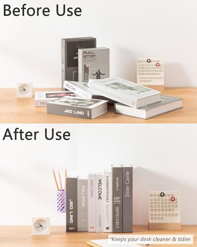 Kingsmile Book Ends, Adjustable Bookends for Shelves, Metal Bookends for Heavy Books, Book Stopper Organzier with Pen Holder for Desk, Kids Room, Office, Classroom, Library, Study Room.(Purple) - color: Purple