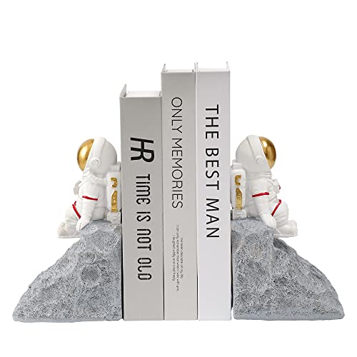 BUTILIVEEN Astronaut Book Ends to Hold Books, Astronaut Decor, Space Themed Bedroom, Desktop, Bookcase Decor - Gifts for Space Lovers - style: B