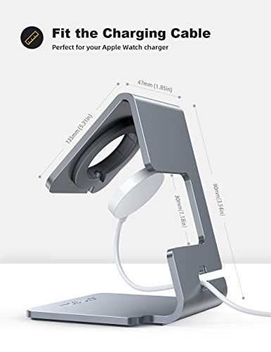 Lamicall Stand Suit for Apple Watch, Charging Stand : Desk Watch Stand Holder Charging Dock Station, Gift Compatible with Apple Watch Series SE 11/10/9/8/7/6/5/4/3/2/1, 44mm/42mm/40mm/38mm - Gary - color: 3-Grey